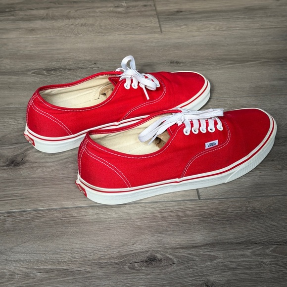 Vans Red Canvas, Men Size 10.5, Women Size 12. NO BOX - Picture 6 of 6